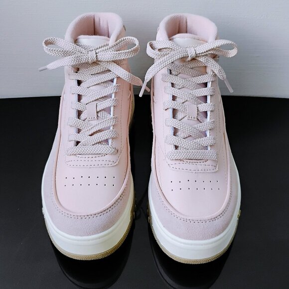 Reebok Women's Club C Geo Mid Lightweight Platform Sneaker in Lovely Light Pink - Picture 3 of 15